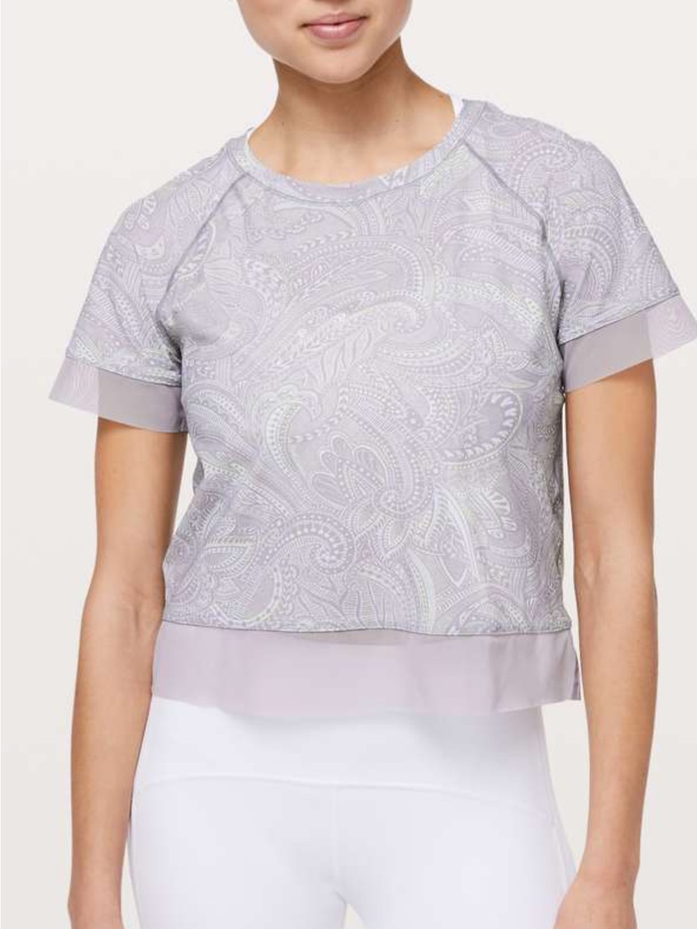 Lululemon Stripe In Stride Short Sleeve Tee Women’s 10 UV Protection Fall